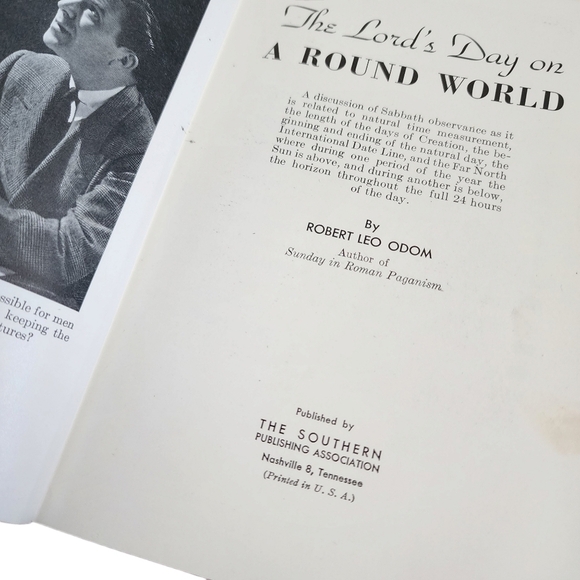 VINTAGE x‎ ROBERT ODOM The Lord's Day on A Round World hardback book circa 1946 - Picture 12 of 12